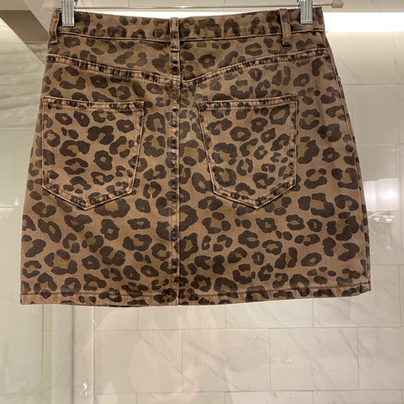 leopard denim skirt - Picture 2 of 3